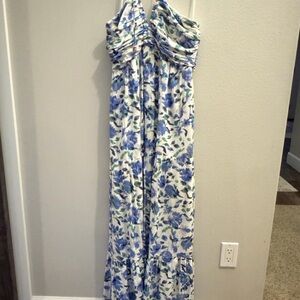 Hello Molly Blue and White Floral Maxi Dress
